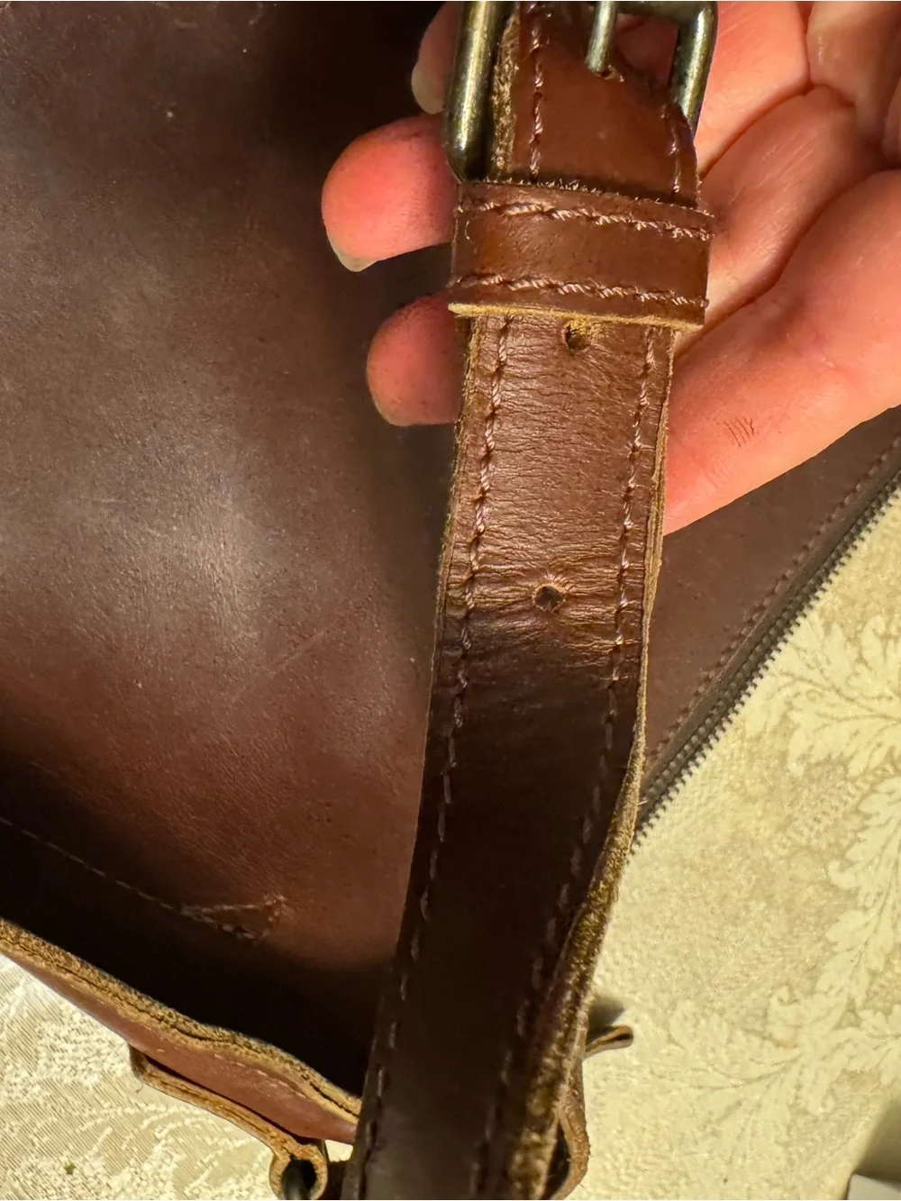 Will Leather Goods Simple Crossbody Bag Brown Vegetable Tanned Leather